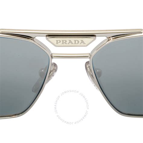 prada pr 58ys 1bc02r|Prada Blue Mirror Silver Navigator Men's Sunglasses PR 58YS .